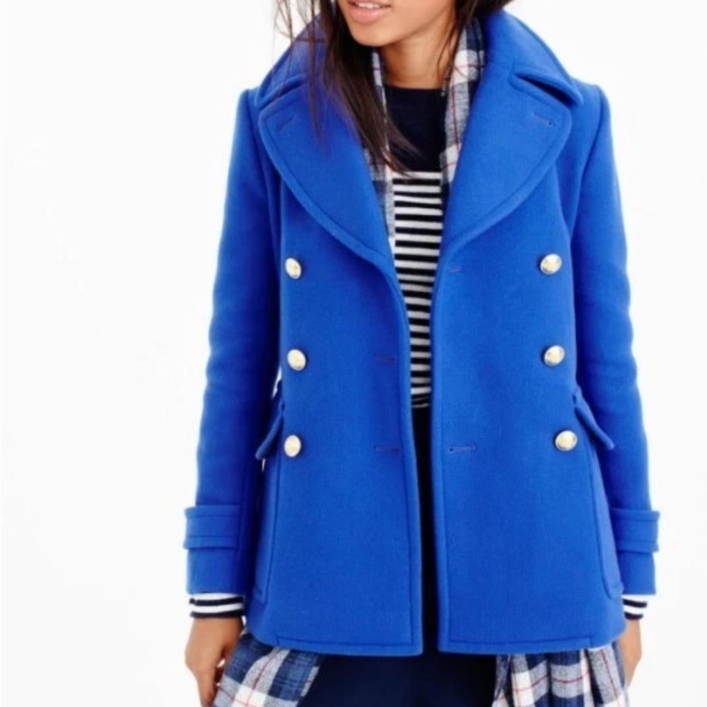 J. Crew Blue Pea Coat
